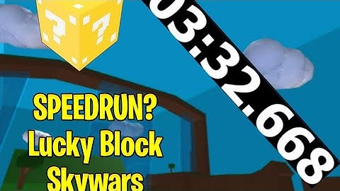 Blockman go lucky block skywars speedrun