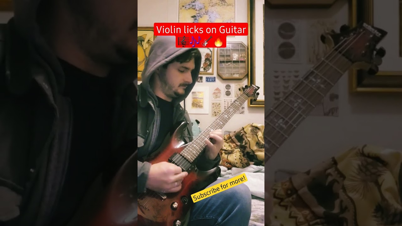 Violin Licks on Guitar (solo) 🎶🎼🔥🎸 