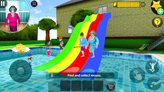 🎢 Miss T vs Tani & Nick at the Water Slide! | Scary Teacher 3D 🏊‍♂️ screenshot 1