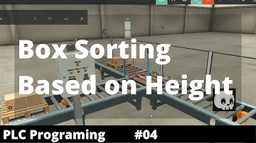Box sorting based on height using Factory IO and WinSPS