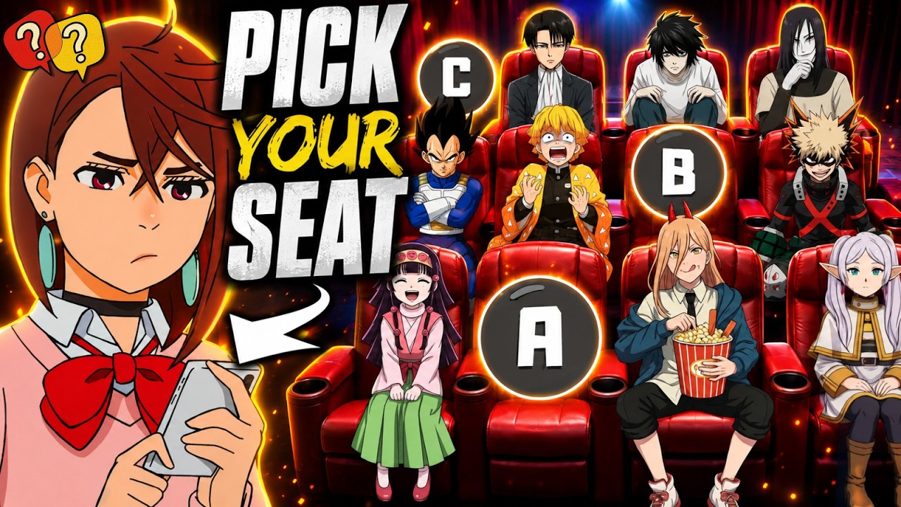 Which Seat Would You Pick? | Anime Pick Your Seat Challenge 🪑| ANIME QUIZ