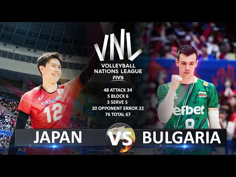 Japan vs Bulgaria | Men&#39;s VNL 2023