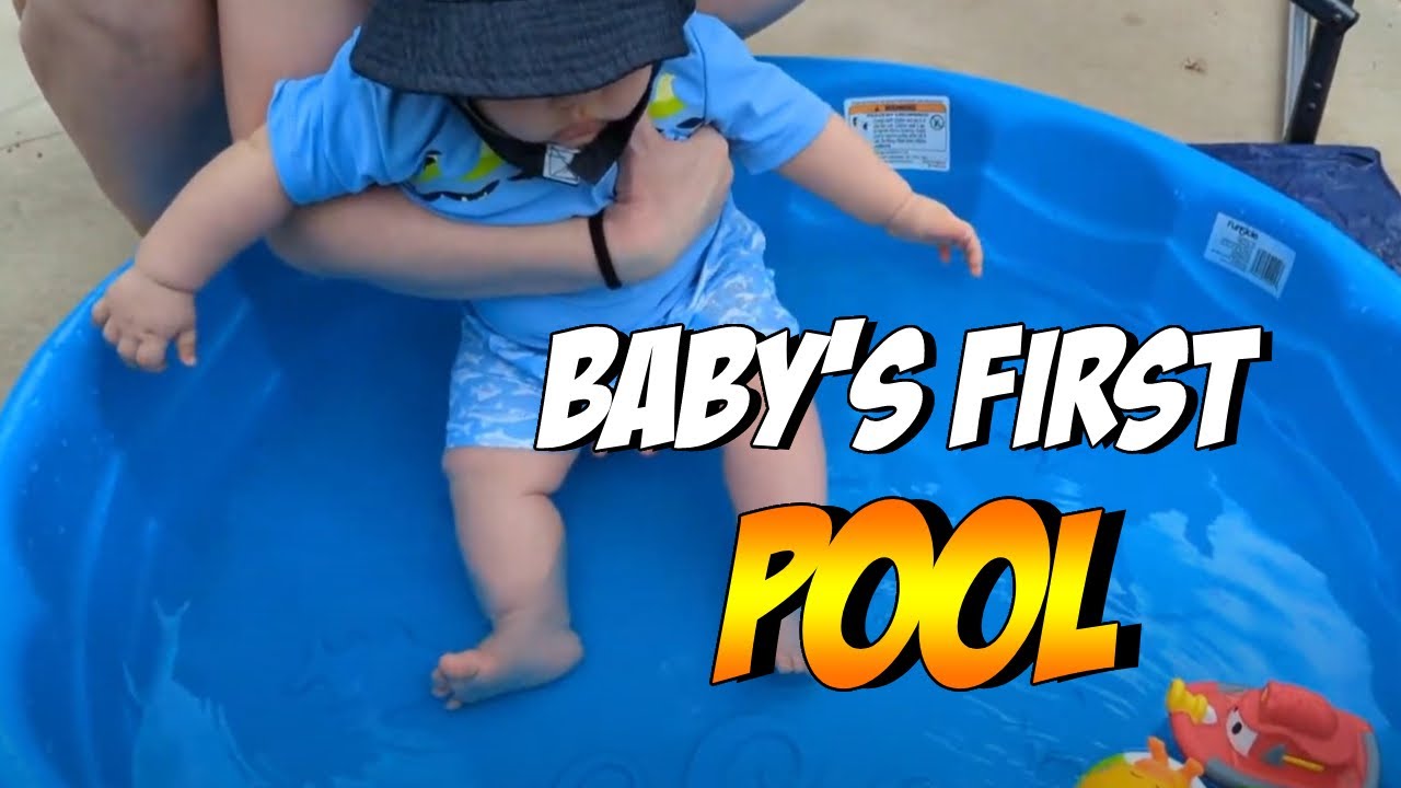 Pool Crying BABY'S FIRST POOL (HE CRIED) - YouTube