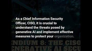 The CISO Guide to Generative AI Security