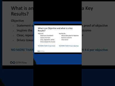 What’s an Objective vs a Key Result #okr