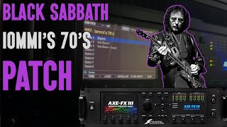 AXE-FX III / BLACK SABBATH IOMMI'S 70'S PATCH (DESCRIPTION!)