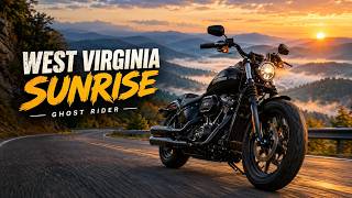 Riding West Virginia at Sunrise 🏍️ | Harley-Davidson Street Bob 114 | Ghost Rider #harleydavidson
