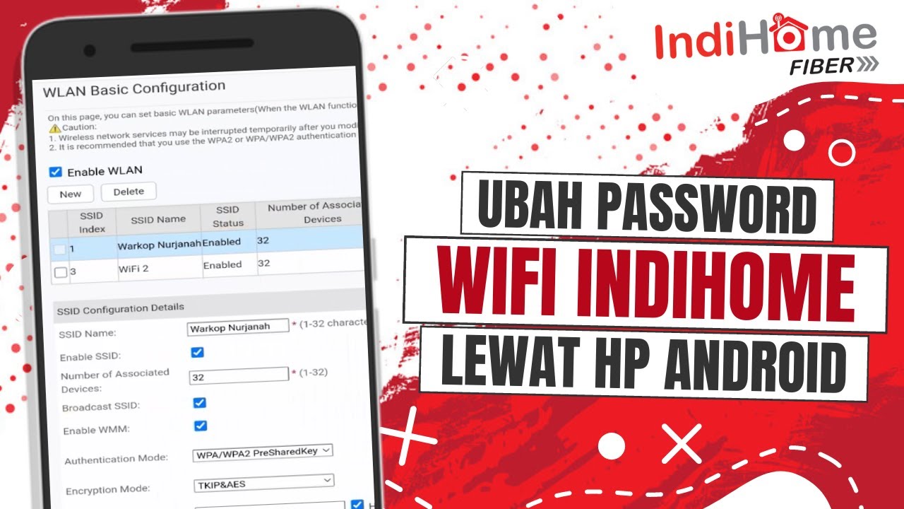 Cara Merubah Password Wifi Indihome Lewat HP - YouTube