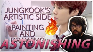 Astonishing - Jungkook's artistic side - painting and drawing | Reaction