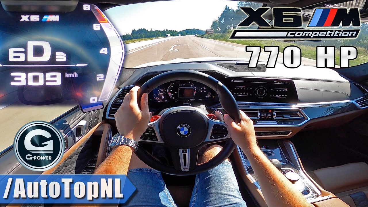 BMW X6M G-POWER *309KM/H* on AUTOBAHN [NO SPEED LIMIT] by AutoTopNL ...