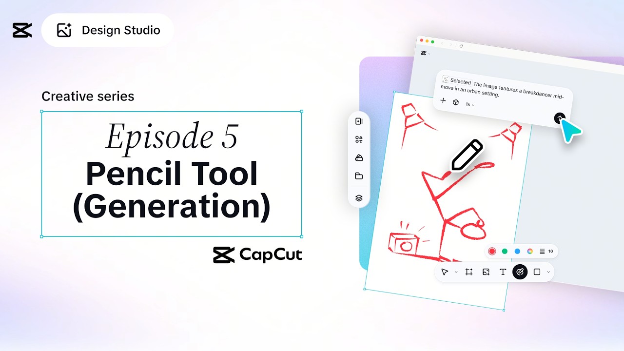 CapCut Design Studio Creative Series: Episode 5 – Pencil Tool (Generation)