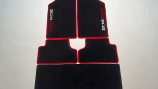 Tapis de sol et de coffre noir pour protéger votre Peugeot 205 GTI 1983-1998
