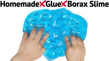 I Made Slime at home Without Glue Borax/How to make no glue no borax slime at home/ASMR/Satisfying