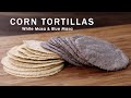超簡単！【自家製】コーントルティーヤ2種類　タコスやチップスに！//Homemade corn tortillas (2 types)For tacos and chips !