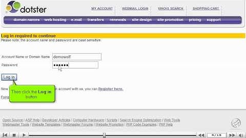 Transferring domain names away from dotster.com by VodaHost web hosting
