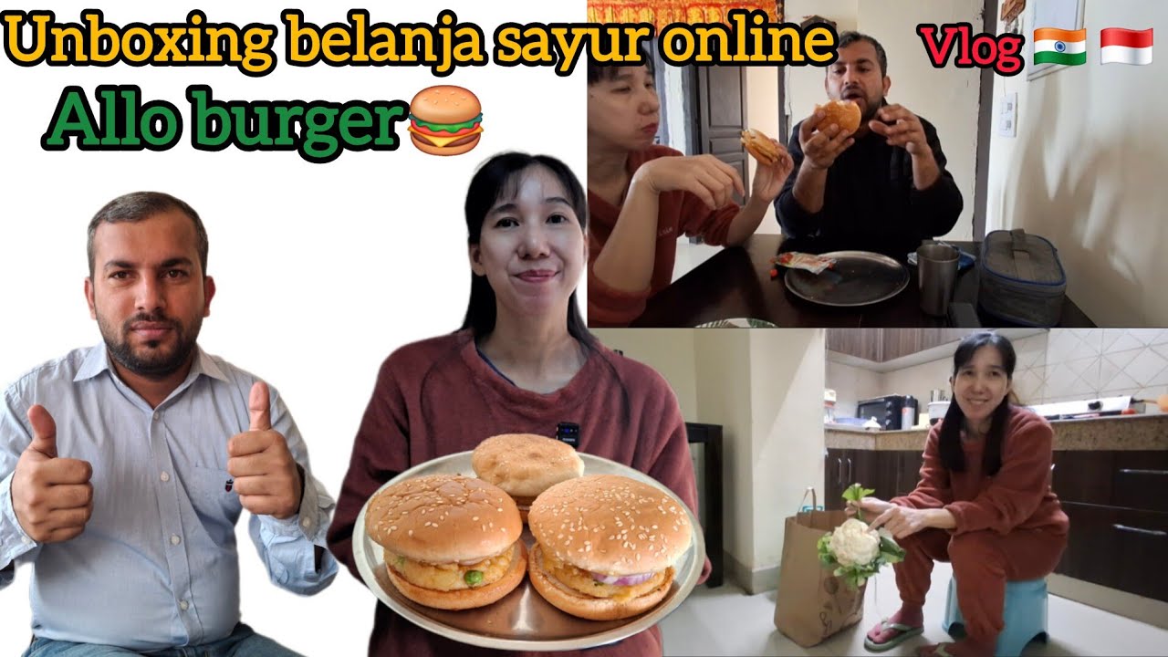 Rutinitas hari ini belanja sayur online di india‼️ Kentang burger enak 