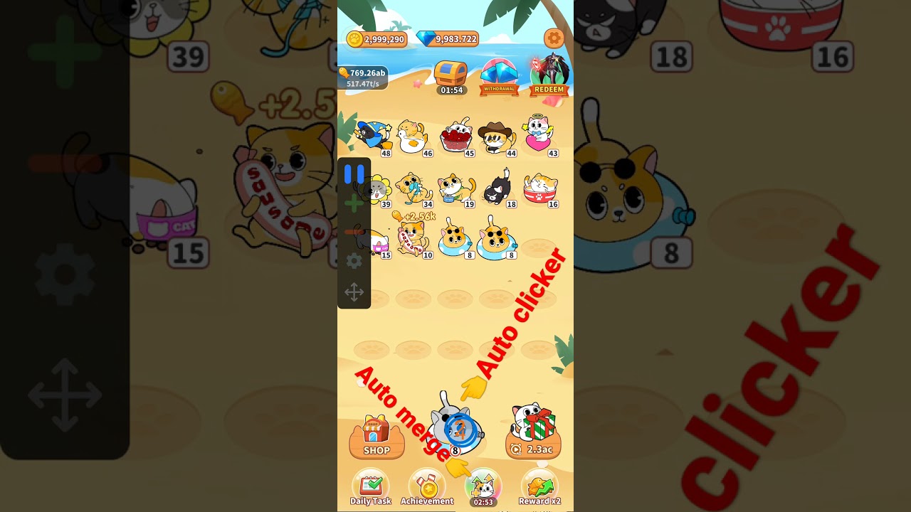 How to get unlimited coins and diamond in cat paradise without hack|1000 IQ tips and tricks