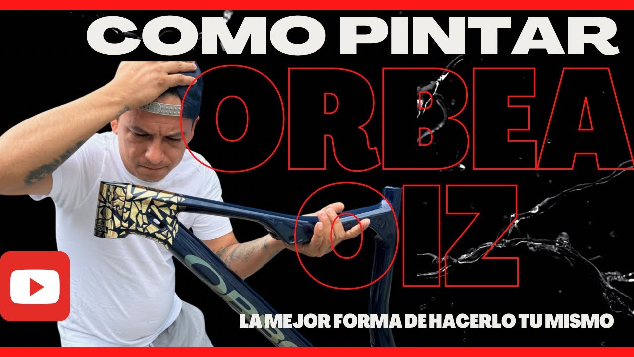 Cómo pintar cuadro orbea de carbono en color azul con dorado/ pintura automotriz