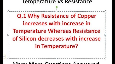 Semiconductors & Metals-Resistance Vs Temperature