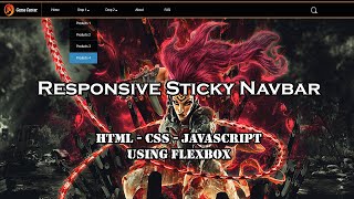 Responsive Sticky Navbar ( Part three ) - Javascript and CSS for Small Screens