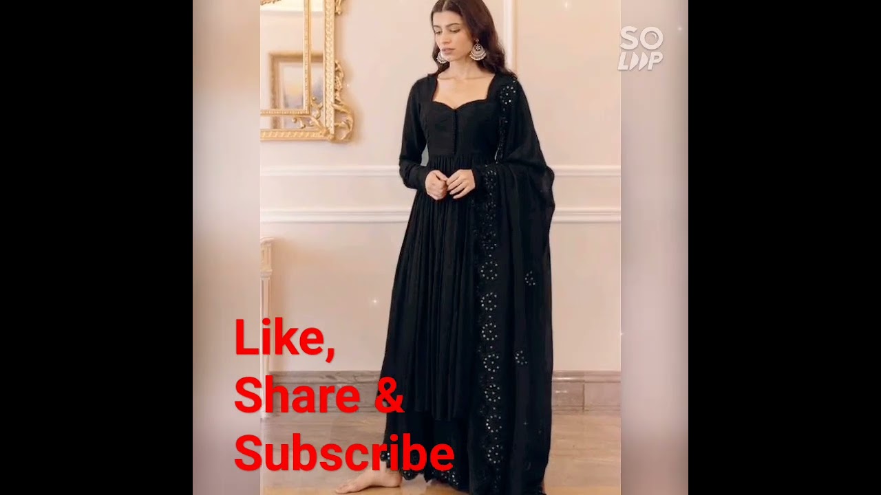 Attractive & classy black colour suits collection for womens, party wear black outfits ideas 2024,