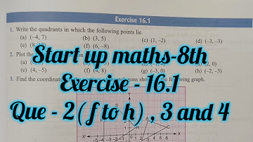 start up maths class 8 ch-16 exercise 16.1|  viva education class 8 ex 16.1 | graph