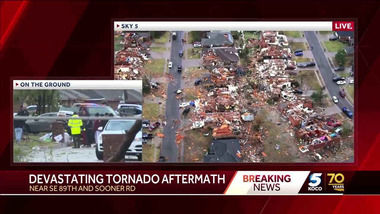 Tornado damages homes in southeast Oklahoma City - YouTube