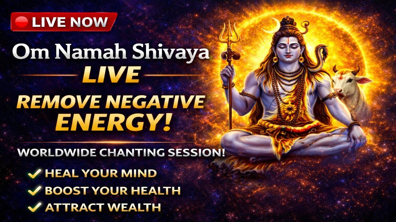 OM NAMAH SHIVAYA LIVE 🔴 | Remove Negative Energy | Worldwide Chanting
