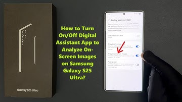 How to Turn On/Off Digital Assistant App to Analyze On-Screen Images on Samsung Galaxy S25 Ultra?