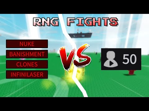 Admin vs 50 Players (Roblox RNG Fights)