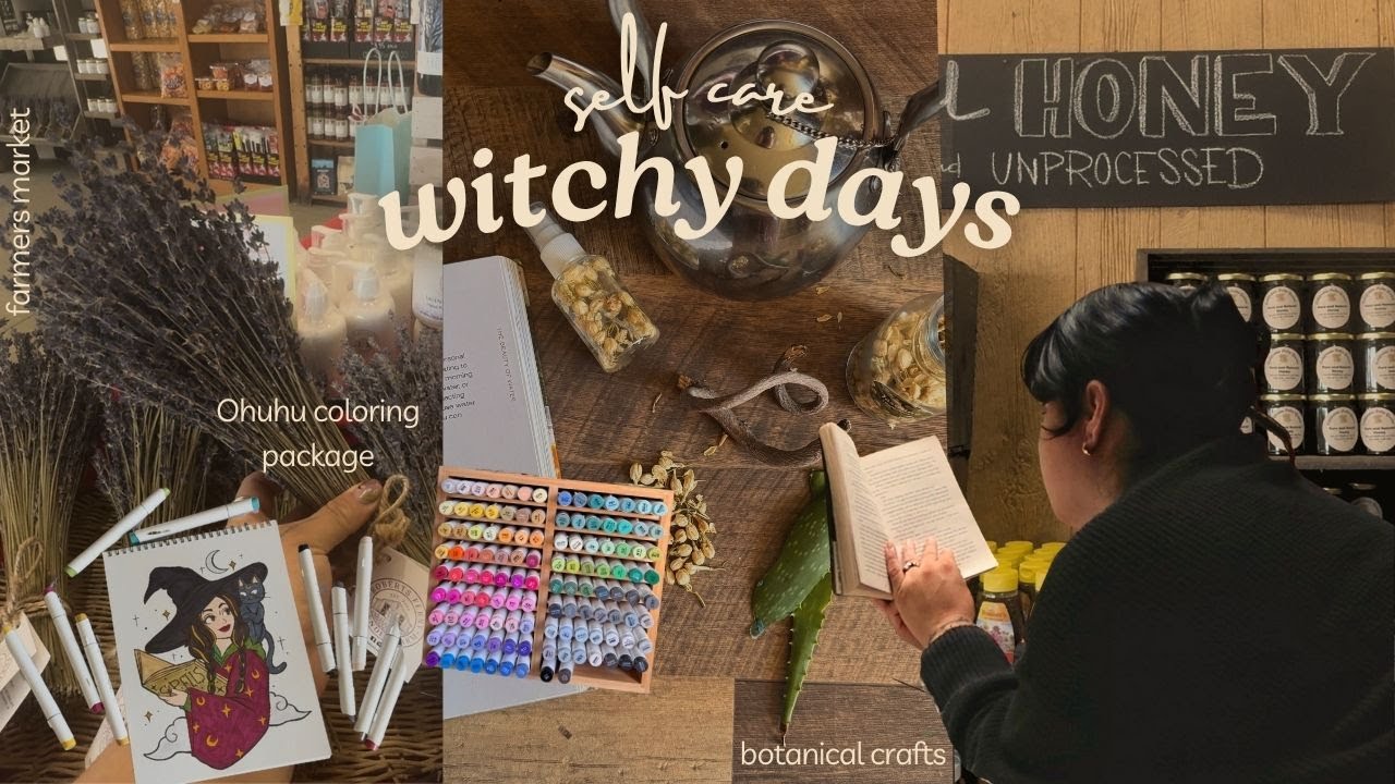 Cozy Witchy Days: Farmers Market, Coloring, Witch Crafts 🧺 🌼 + Exciting News!