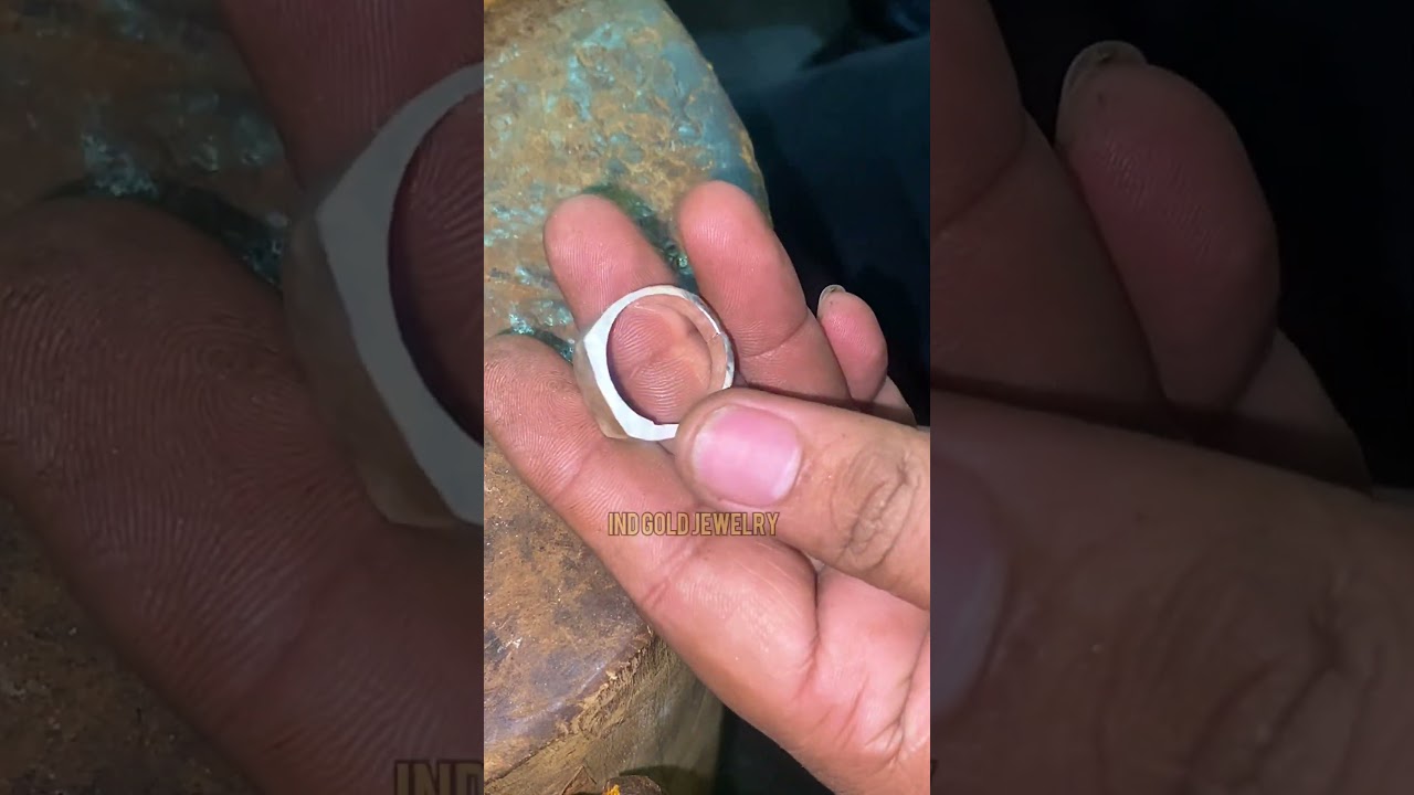 the process of making cool men's rings from silver🔥😱#shorts #viral #gold  #silver #jewellery #ring
