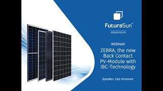 FuturaSun's Summer PV Show - Webinar ZEBRA | EN