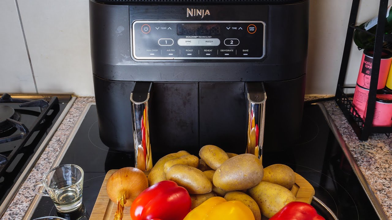 Ninja Foodi Dual Zone in the test hot air fryer AF300EU vegetables 