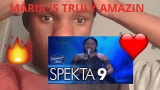 MARIA - NEVER ENOUGH (Loren Allred)  - Indonesian Idol 2018||REACTION