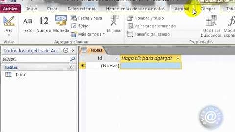 Creando base de datos en Access 2010
