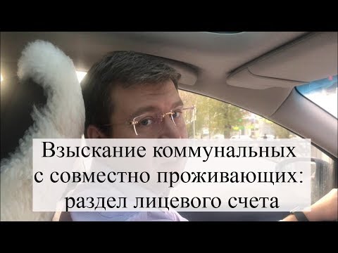 Взыскание коммунальных платежей (ЖКХ), раздел лицевого счета, суд по долгам