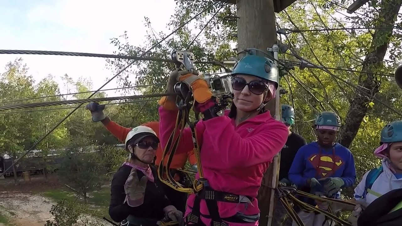 zip lining final Adventures Unlimited Milton FL YouTube