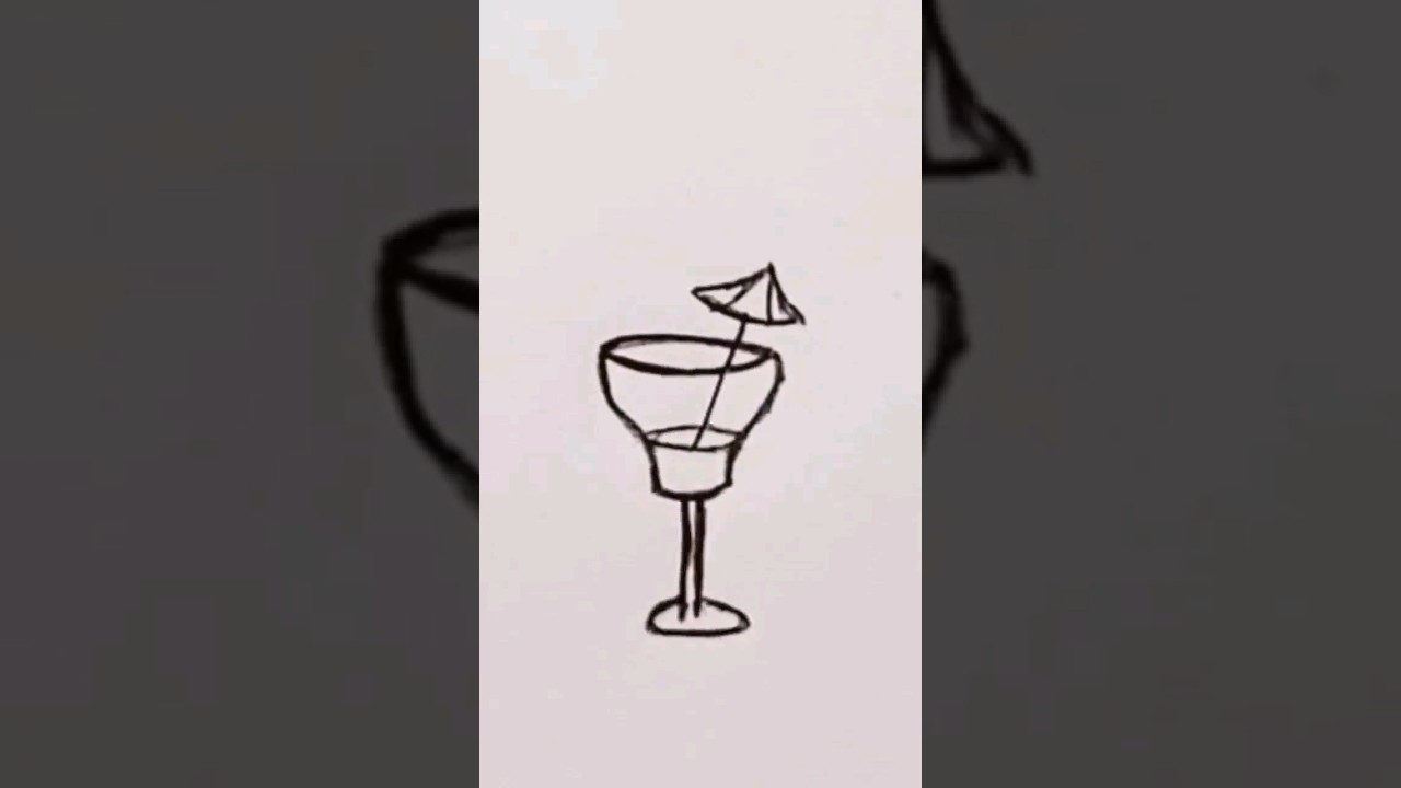 How to draw a glass cup step by step with easy fast way 2