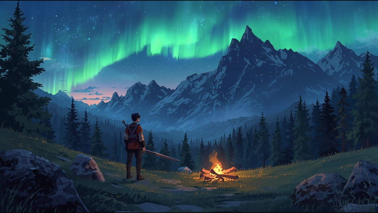 Medieval Lo-Fi Campfire 🔥 Relaxing Fantasy Music for Study, Sleep & Focus