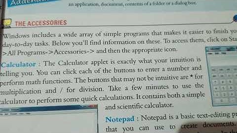 Computer class 4 chapter 2 the accessories