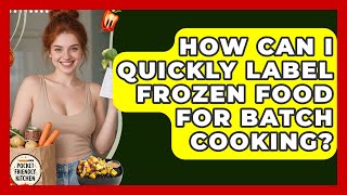 How Can I Quickly Label Frozen Food For Batch Cooking? - Pocket Friendly Kitchen