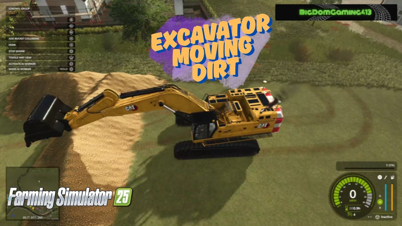 LETS MOVE SOME DIRT WITH A CAT EXCAVATOR on FS25