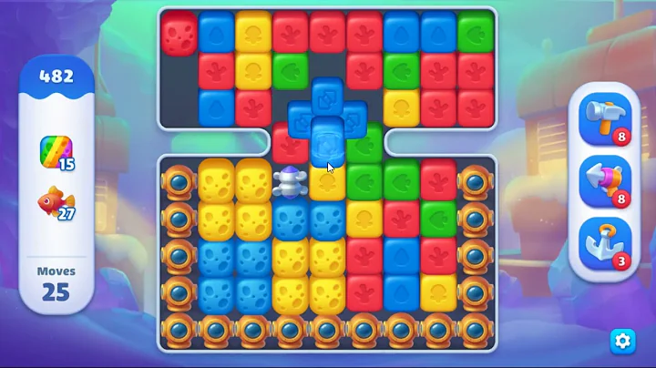 Fishdom Blast Level 482 - NO BOOSTERS GAMEPLAY 🐠 | SKILLGAMING ✔️