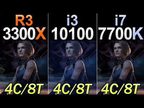 Ryzen 3 3300X Vs. i3-10100 Vs. i7-7700K | New Games Benchmarks