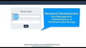 Shiny Backend Development - User Management, Authentication & Persistent Data Storage