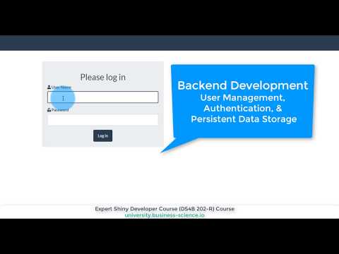 Shiny Backend Development - User Management, Authentication & Persistent Data Storage