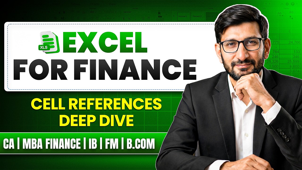 Excel for Finance | Basic Formulas & Arithmetic Operations | CA, MBA Finance, IB, FM, B.Com