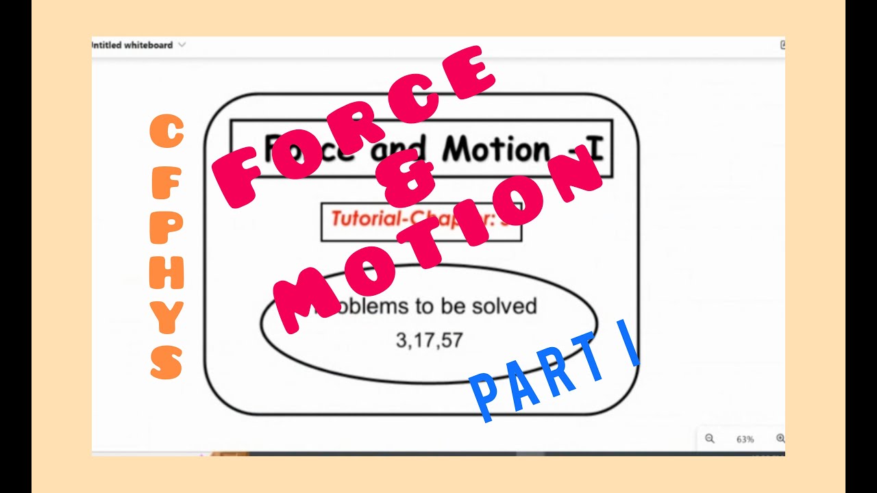 Force and motion I Tutorial - YouTube