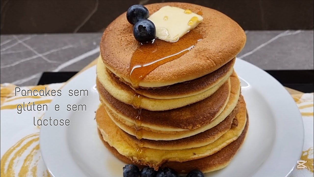 Panquecas americanas sem glúten e sem lactose ( pancakes ).